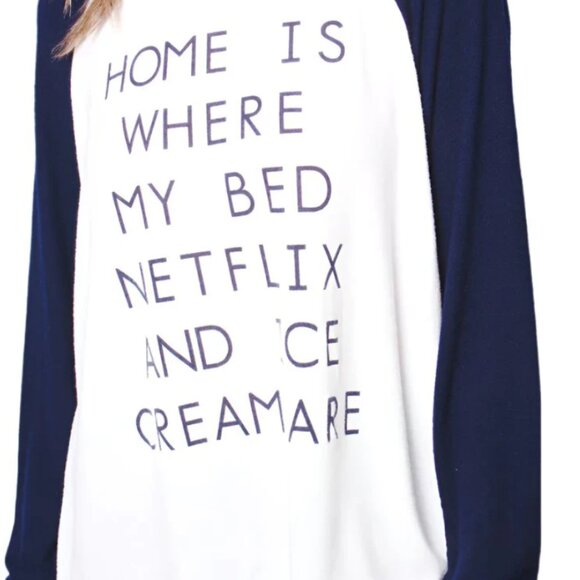 Home is where my bed Netflix and ice cream are Sweater - Picture 4 of 5
